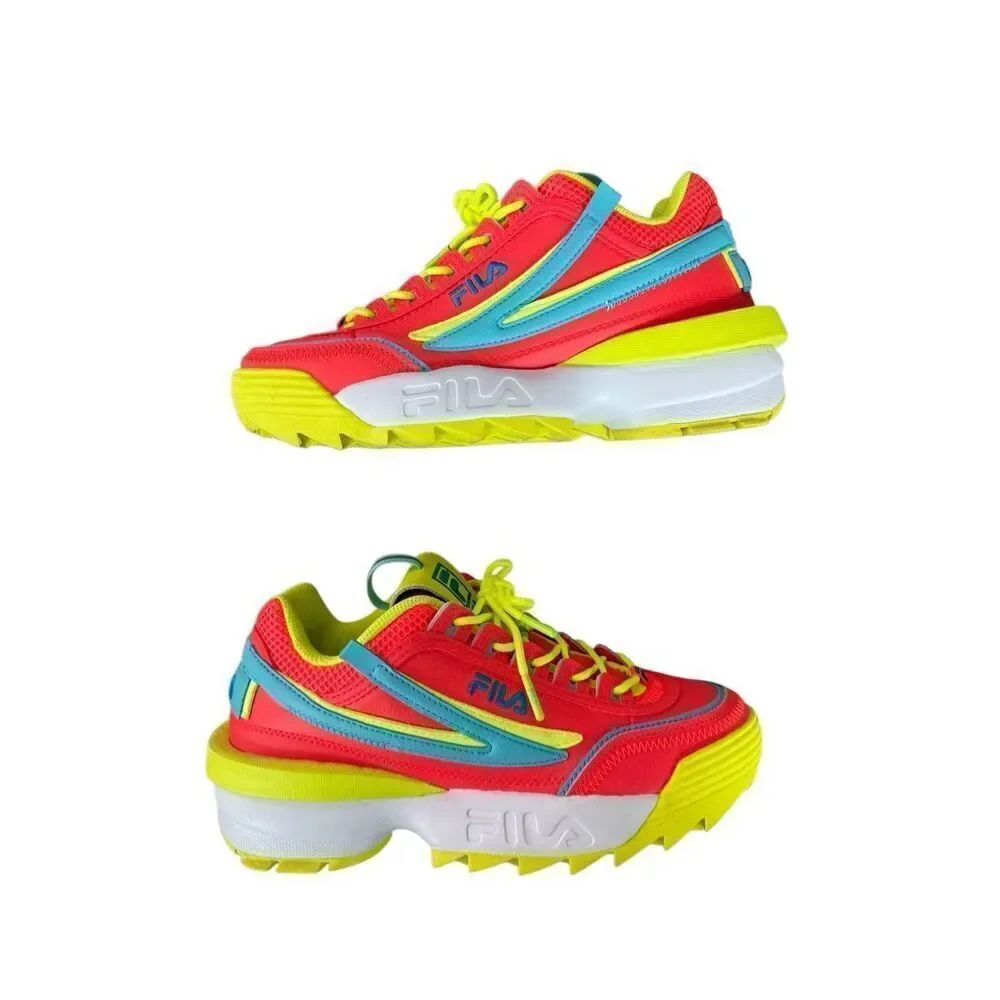 Fila Womens Multicolor Disruptor 2 EXP Mixed Media Sneaker Shoes Size 9.5